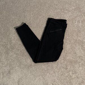 Joe's Jeans Black Coated Zipper Skinny Ankle Jeans Size 30 (31x27)